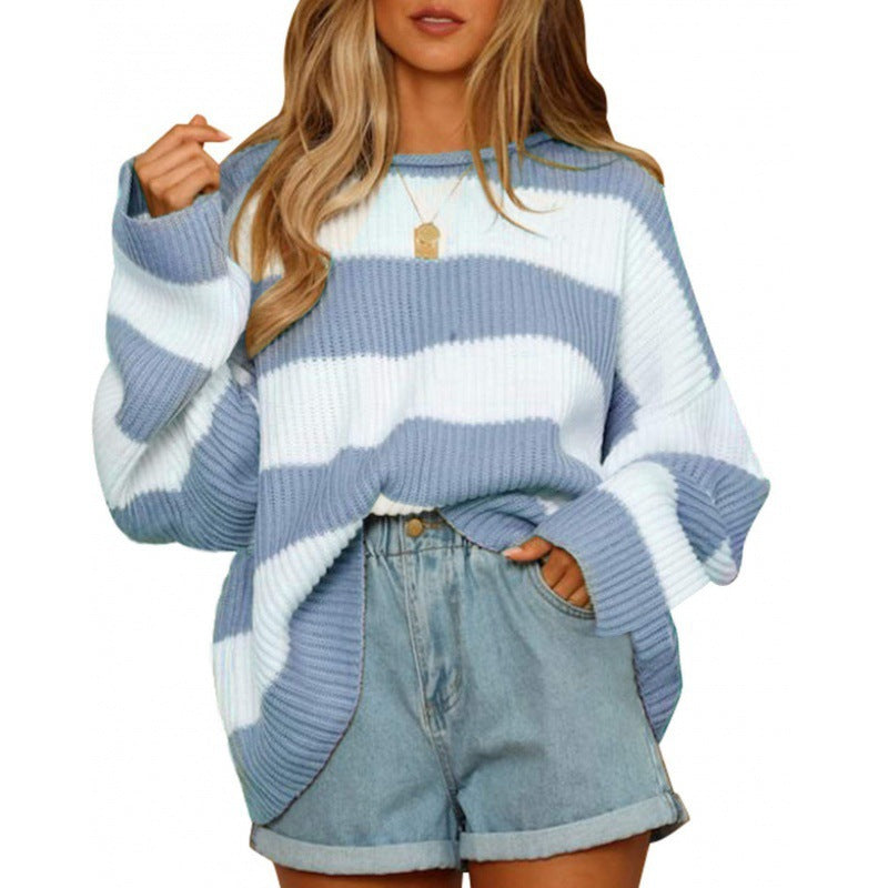 long-sleeved knitted sweater