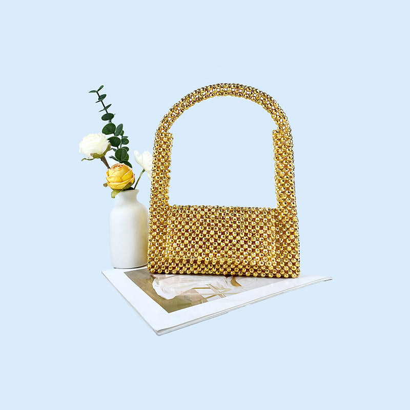 acrylic hand-beaded evening bag