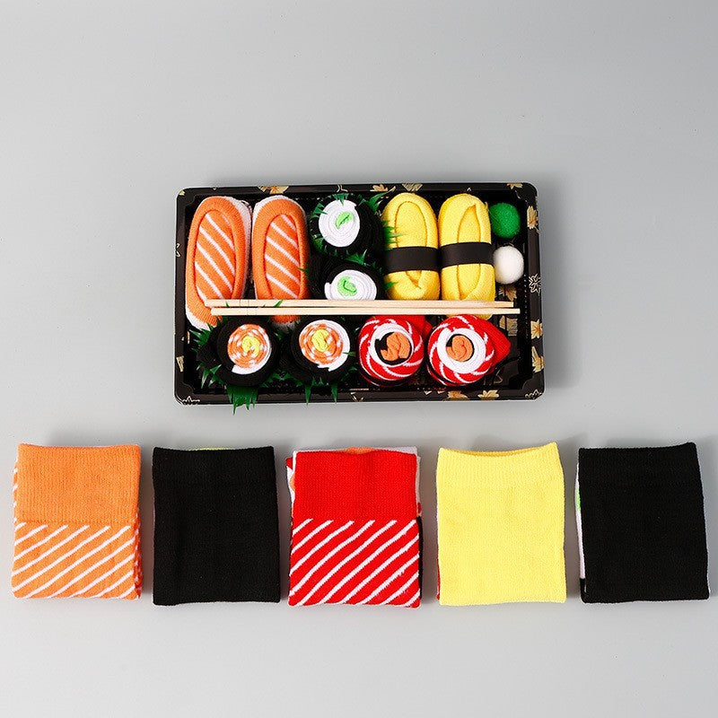 sushi or pizza sock gift set