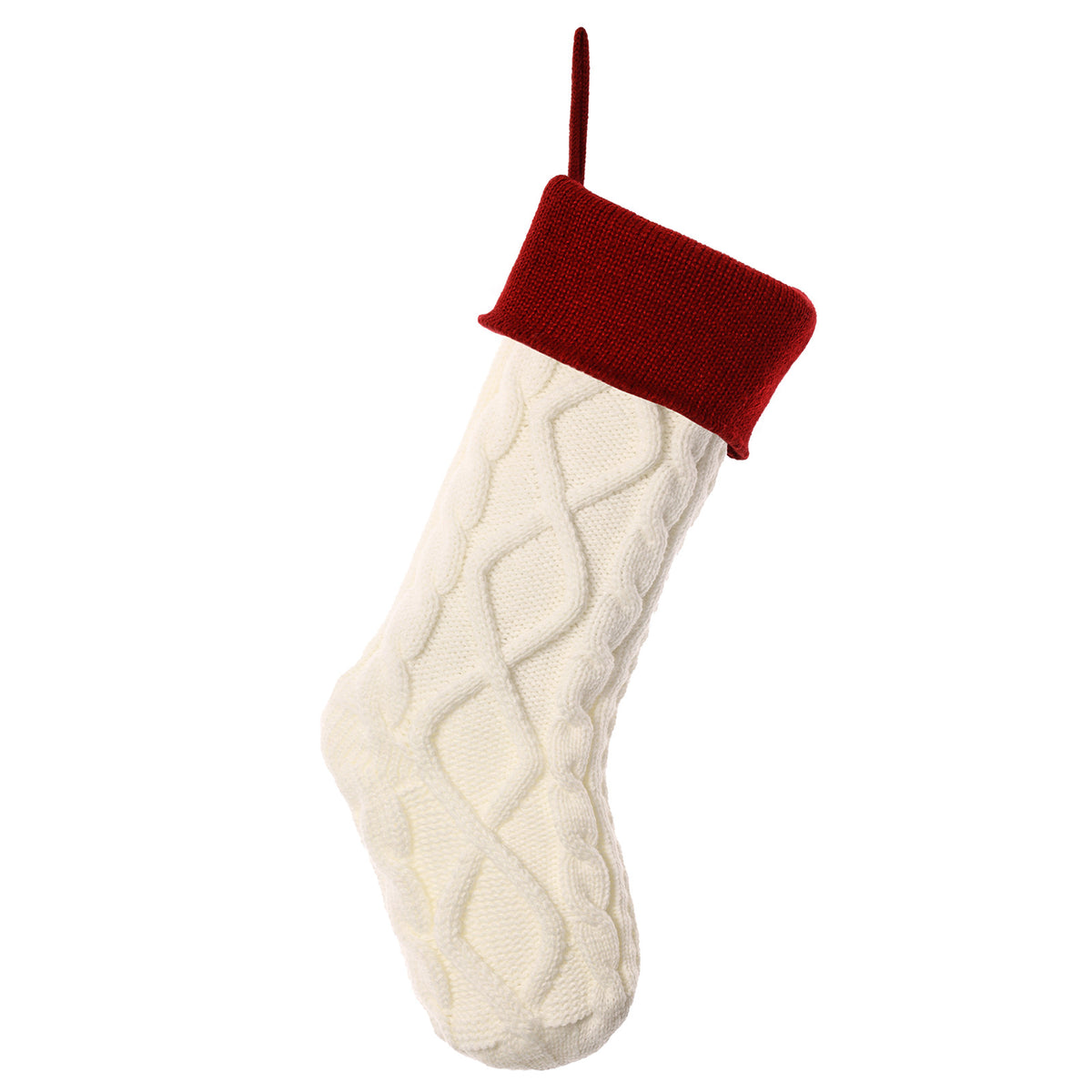 cable knit stocking,18 inches