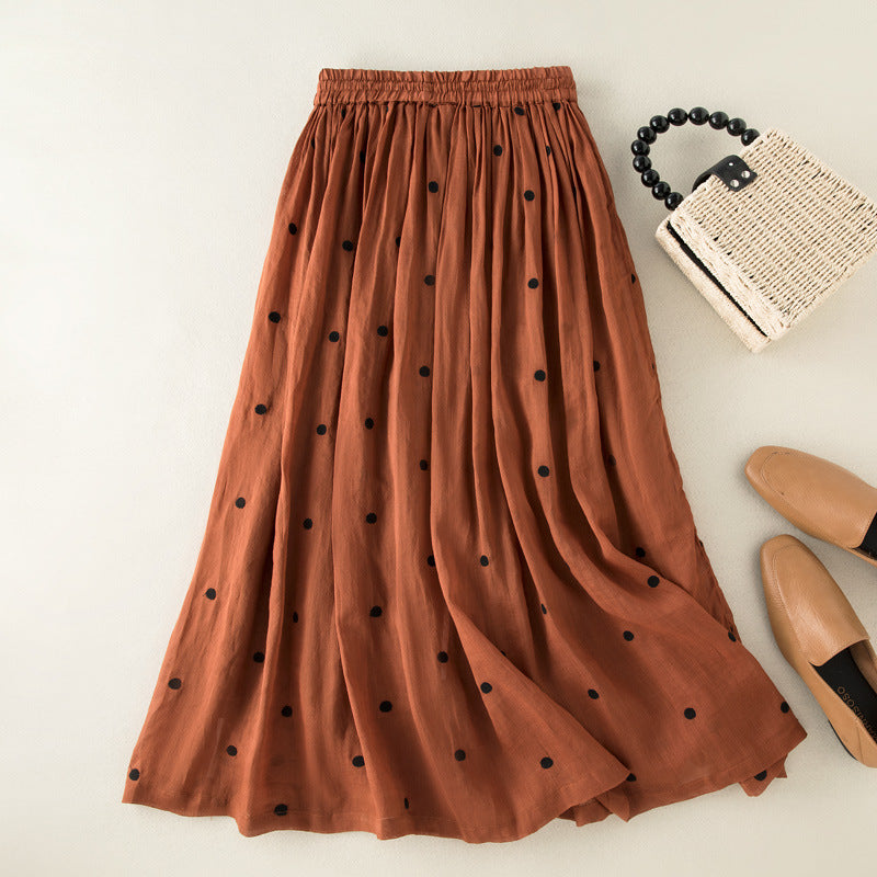 pleated skirt with elastic waist