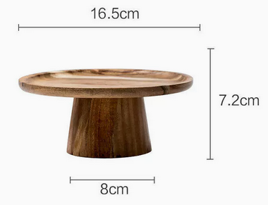 Solid wood tiered platter