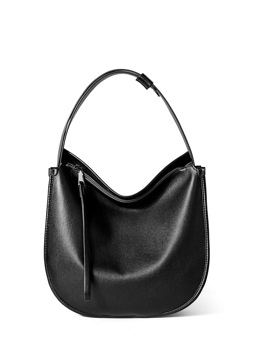 soft leather tote bag, large capacity single-shoulder