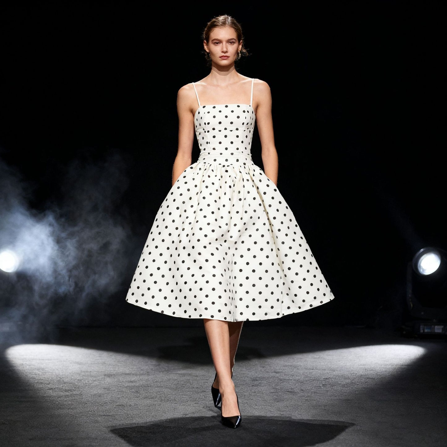 polka dot print dress