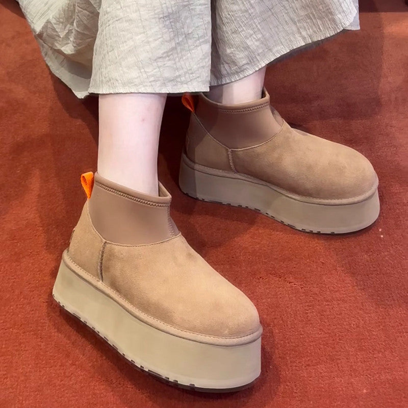 platform suede boot