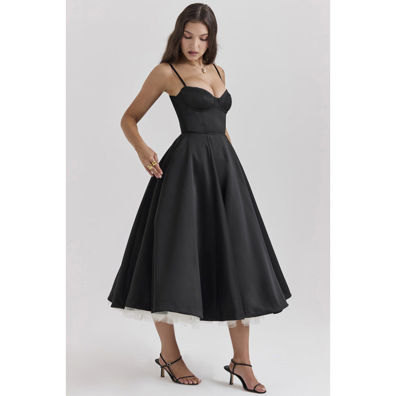 princess dress with lace hem