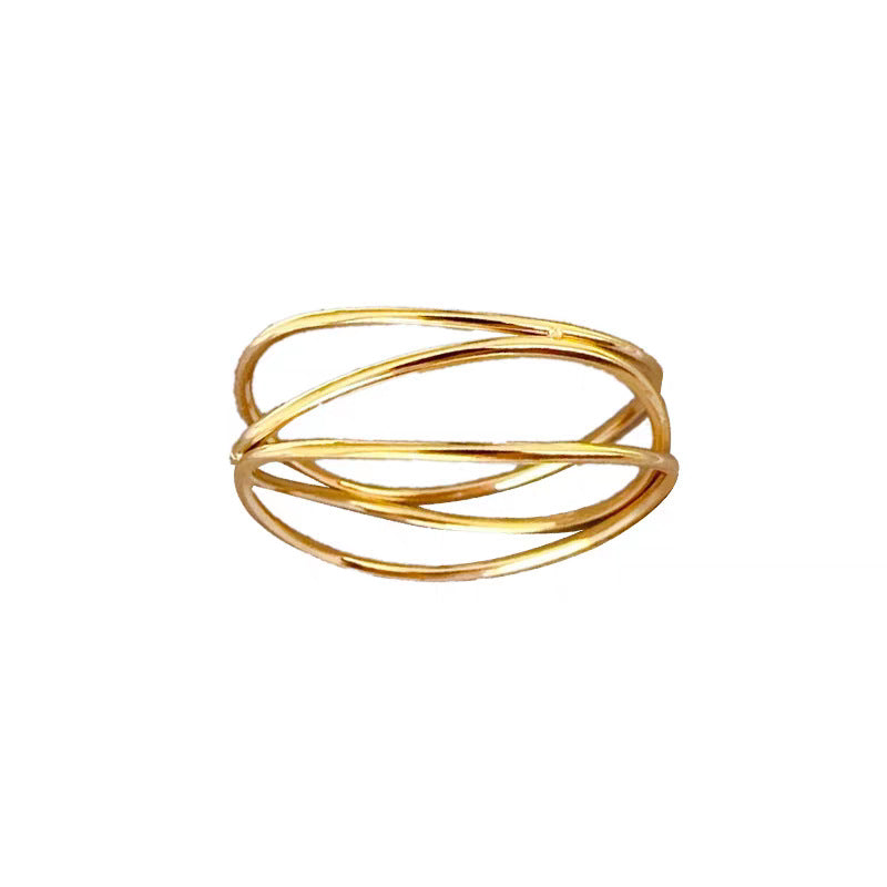 delicate ring with three layers