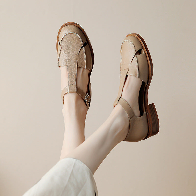 women's thick-heeled shoes