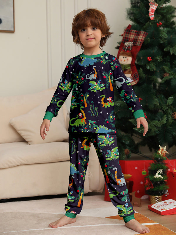 dinosaur parent-child pajamas