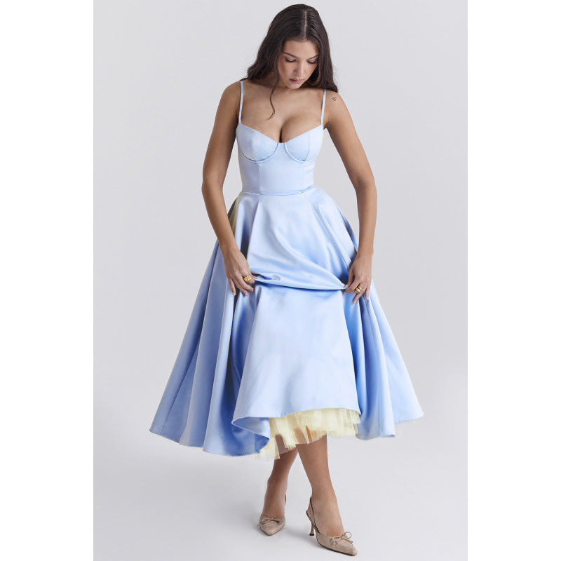 princess dress with lace hem