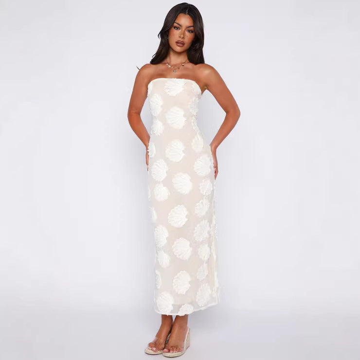 strapless midi dress