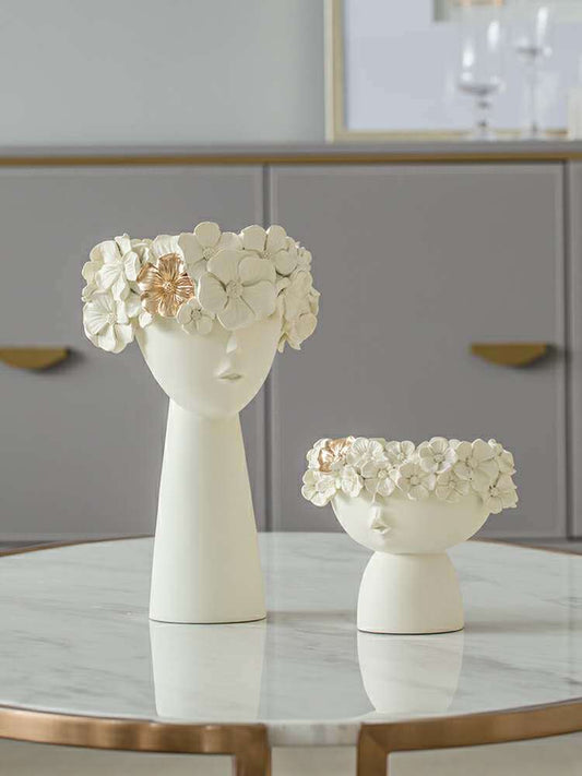 Nordic girl vase decoration