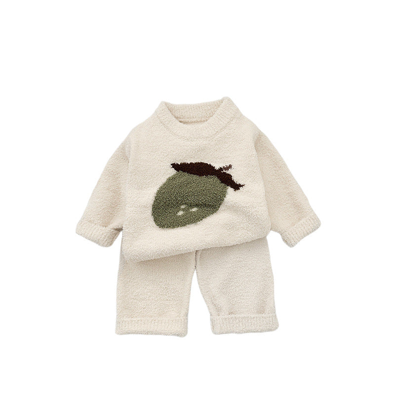 two-piece sets of thick fleece