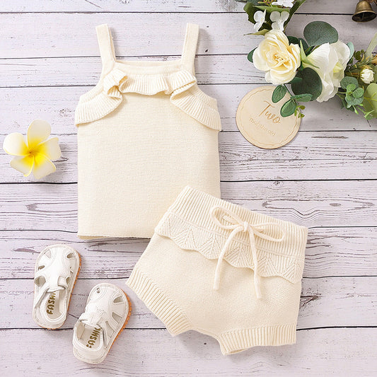 knitted 2pcs set summer