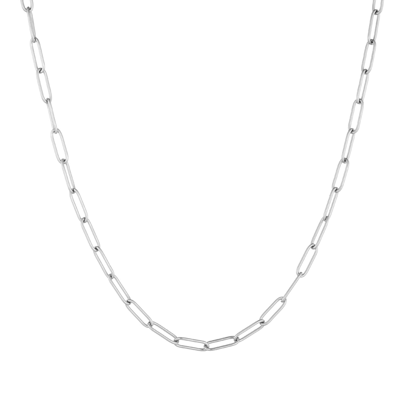 18K square flat wire long cross chain design neck chain