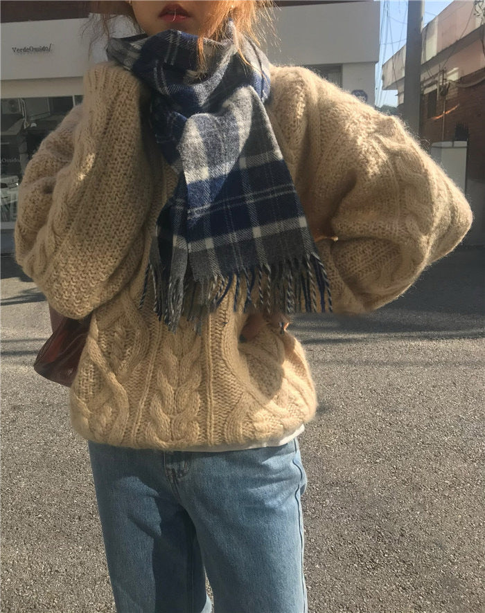 cable knit chunky sweater
