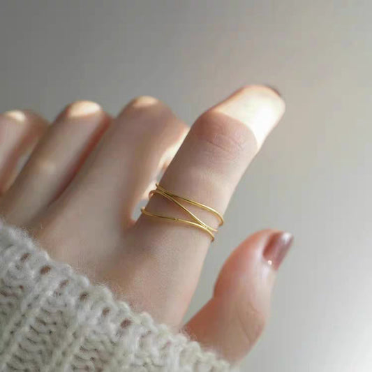 delicate ring with three layers