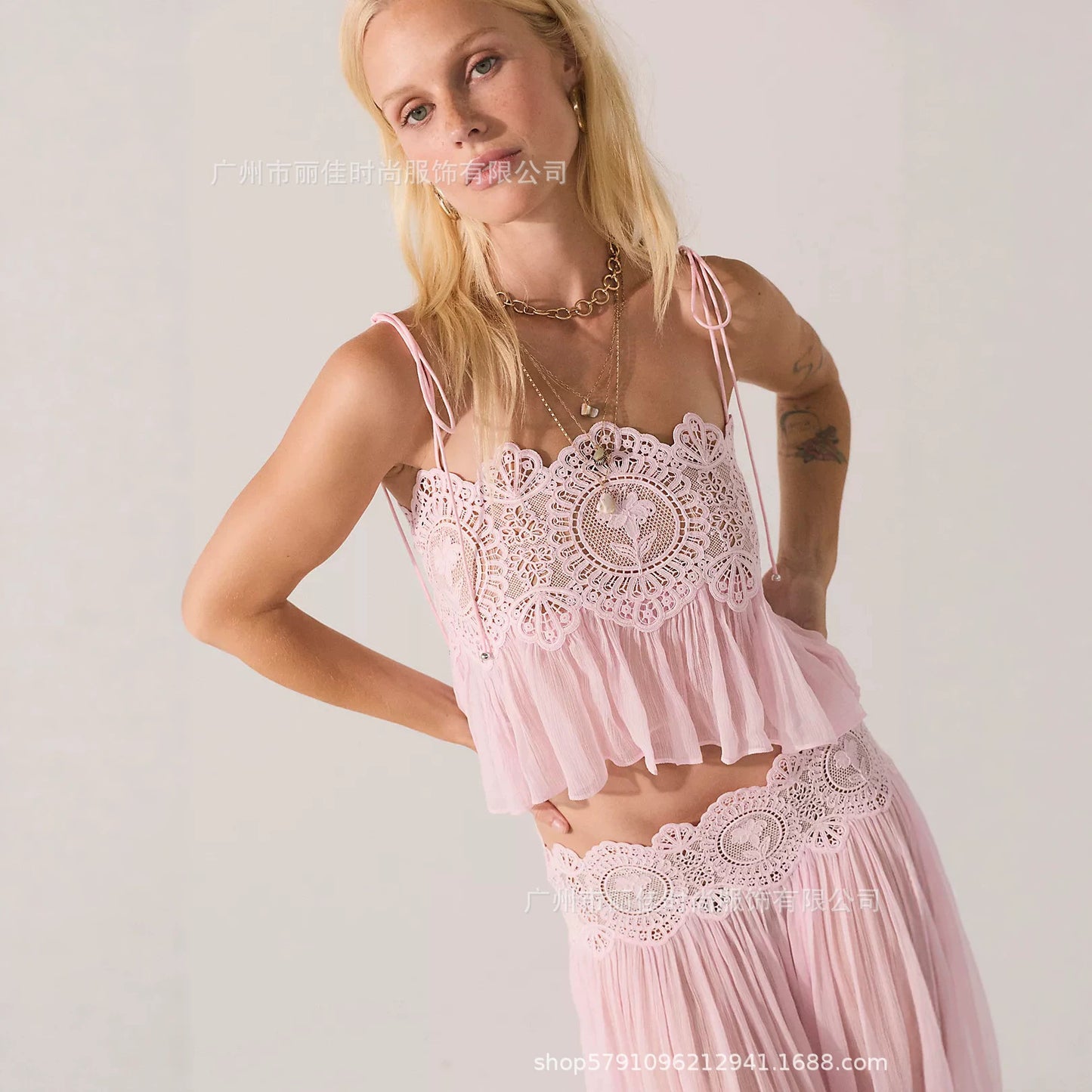 Lace Chiffon Two-piece set