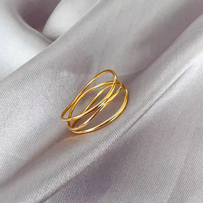 delicate ring with three layers