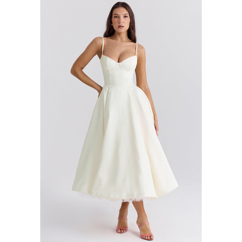 princess dress with lace hem