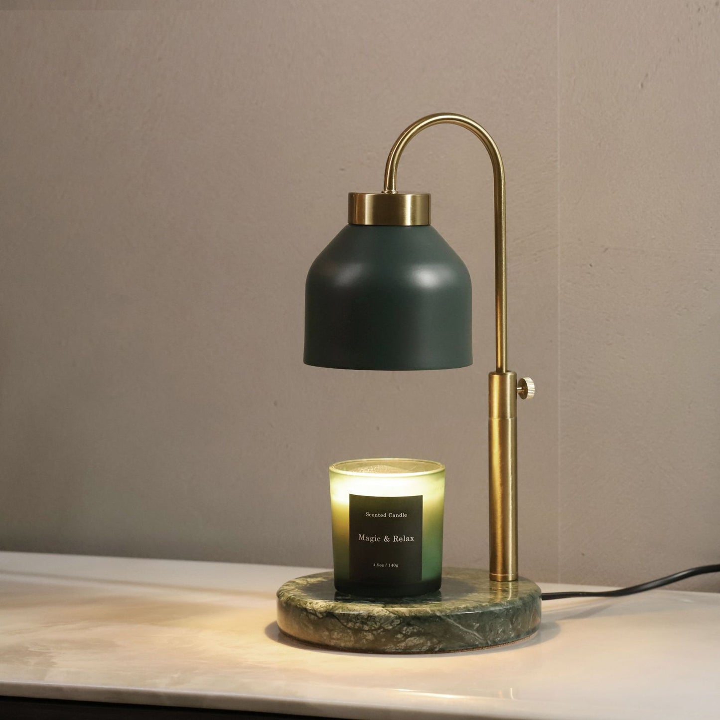 Marble melting candle lamp