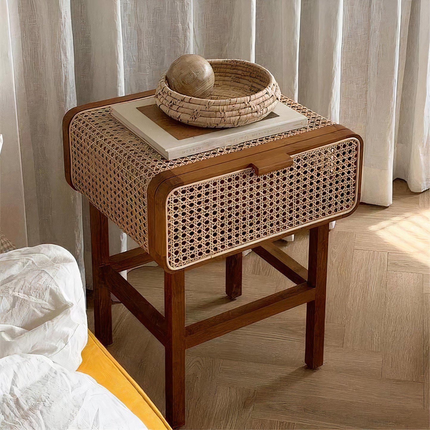 wooden side table