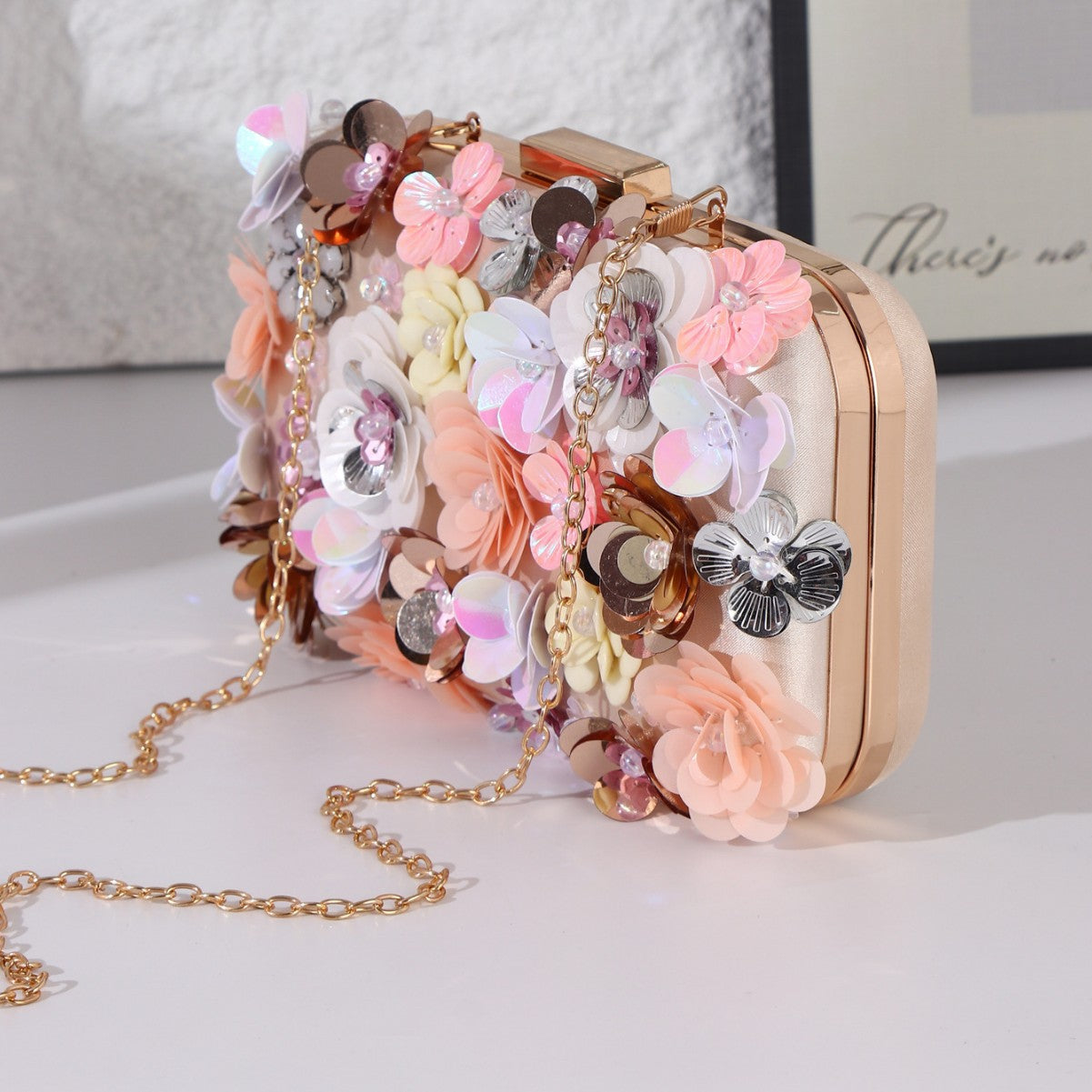 flower beaded bag