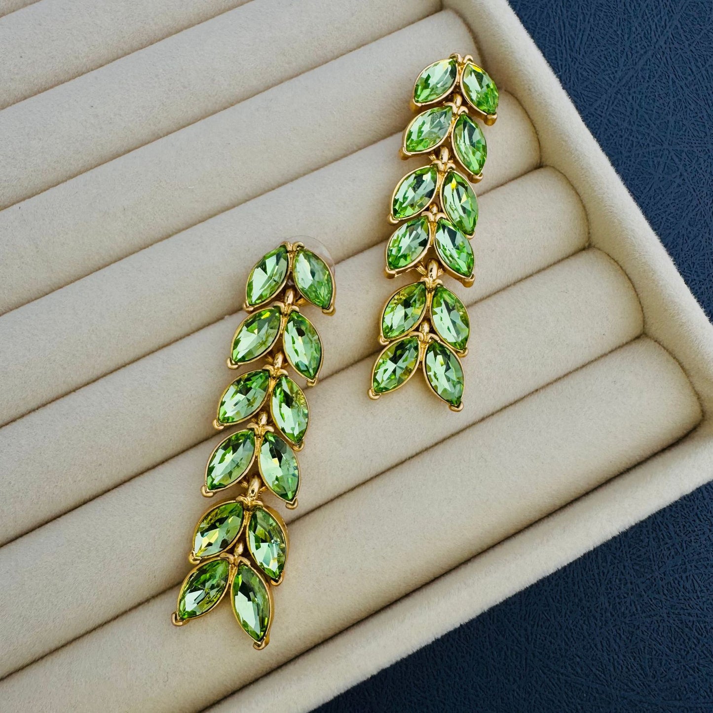 long tassel crystal earrings, S925 silver needle