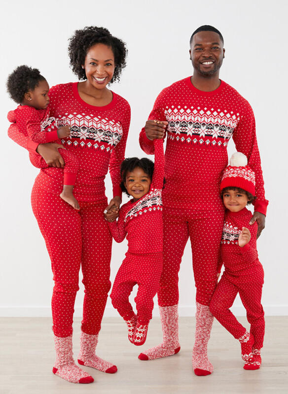 winter printed pajama set