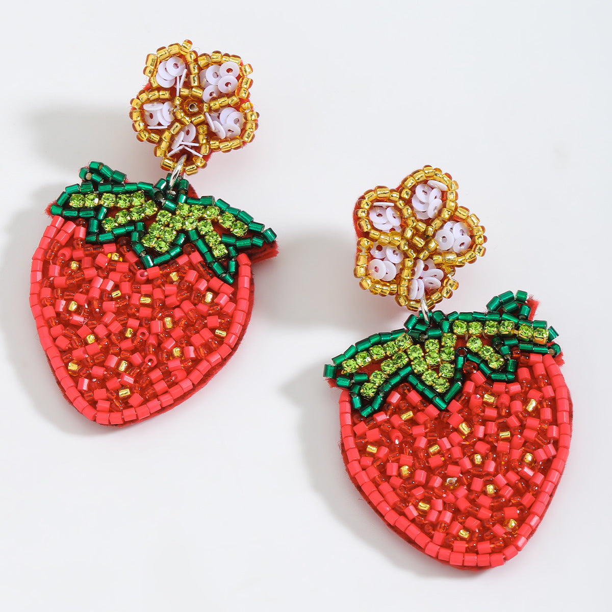 strawberry sequined earrings
