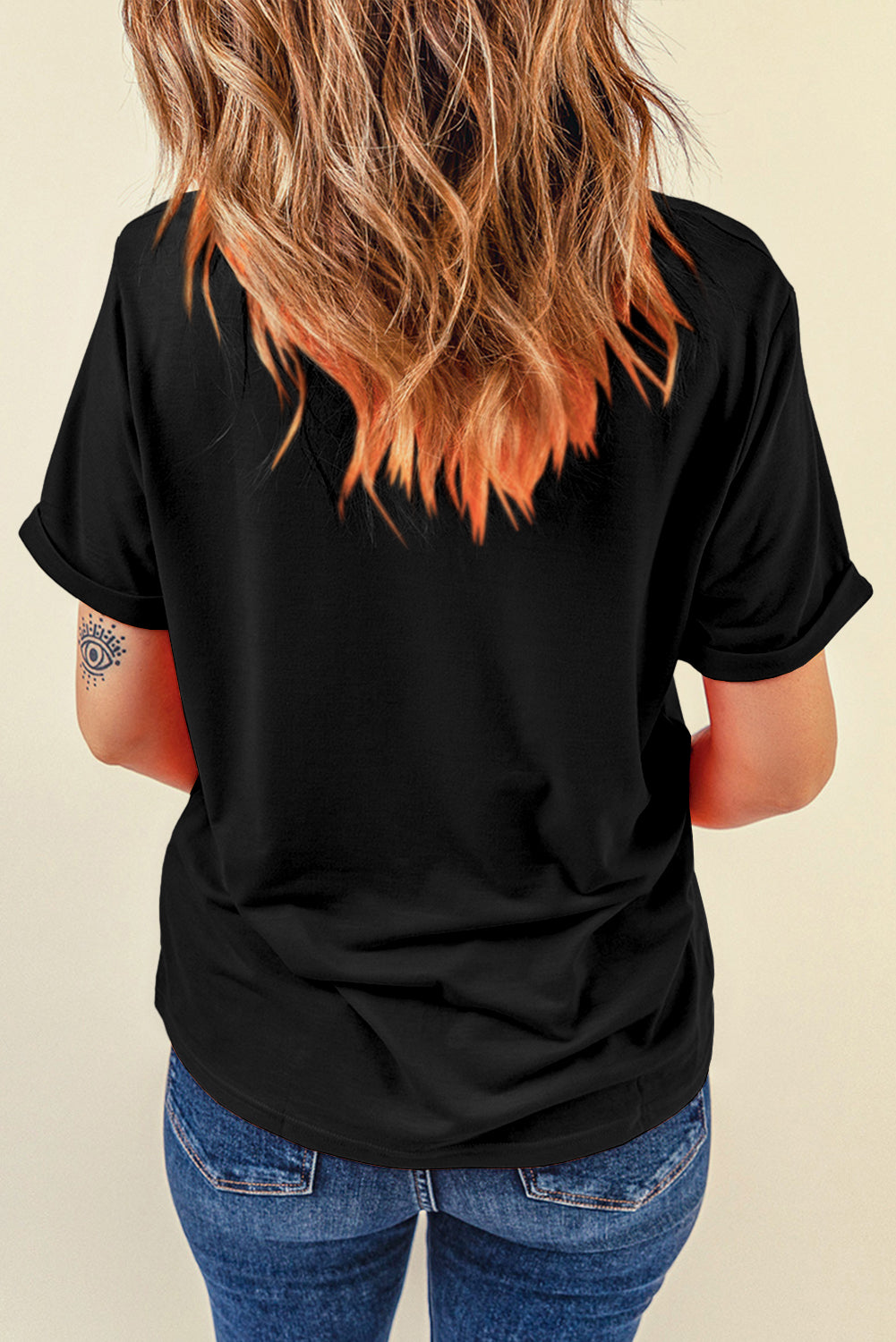 Black Teach Bow Heat Transfer Printing Graphic Holiday Tee
