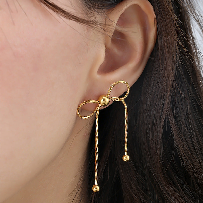 loose bow earrings