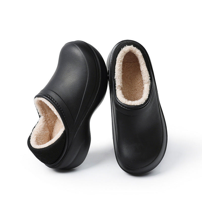 Women's shoes, cotton shoes, women's warm fleece anti-slip chef shoes, women's bag heel ss, women's cotton ss
