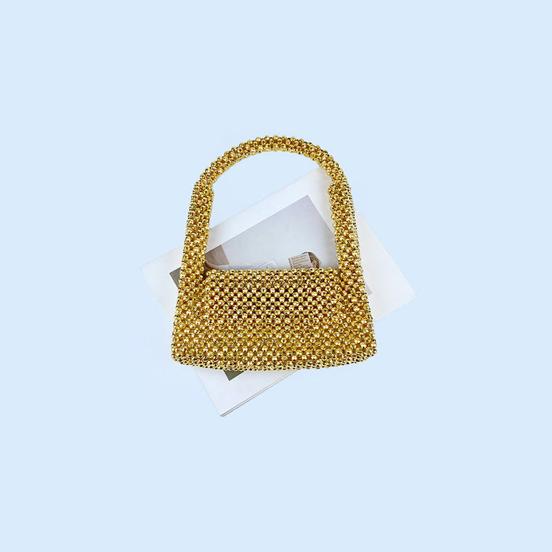 acrylic hand-beaded evening bag