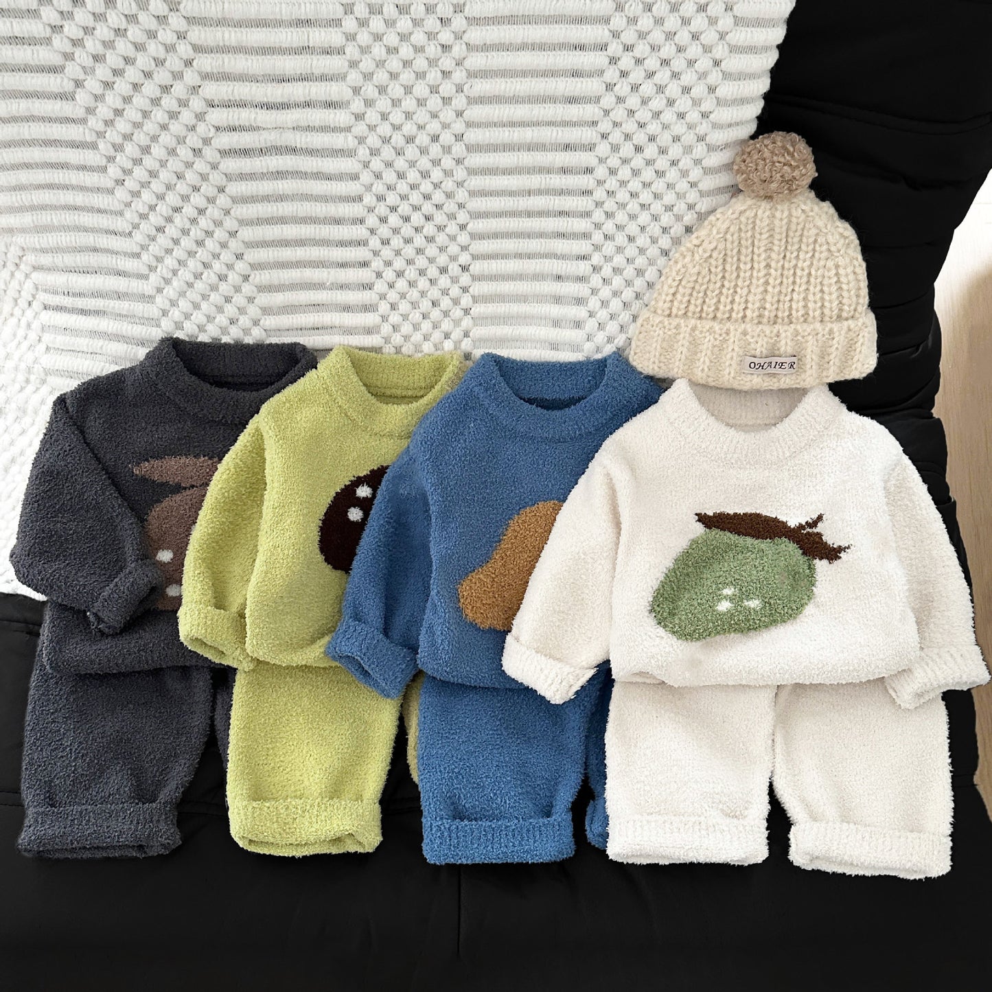 two-piece sets of thick fleece