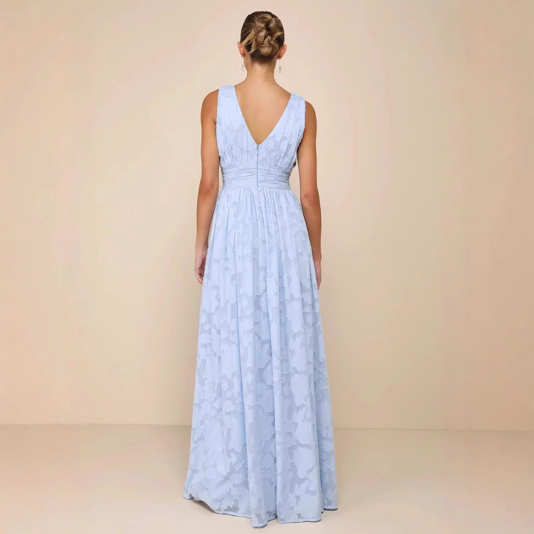 Backless halter dress for women