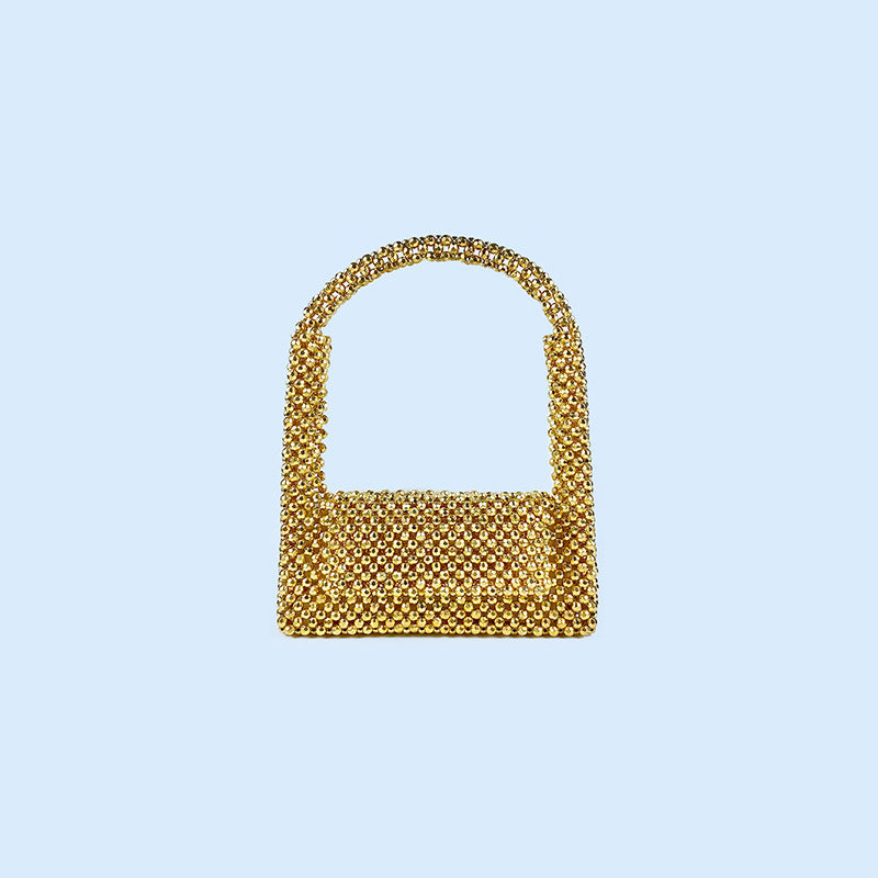 acrylic hand-beaded evening bag
