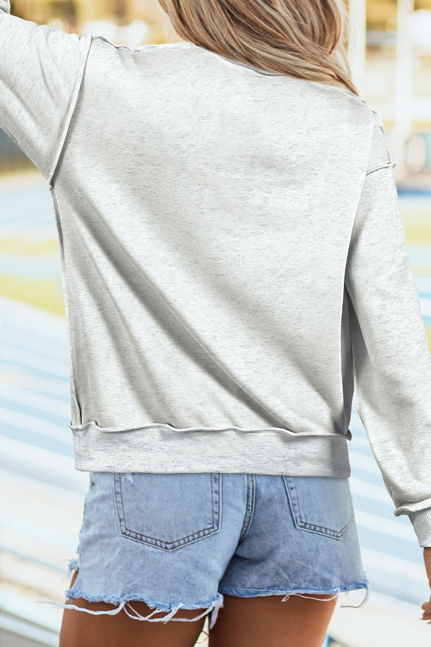 Reversible FOOTBALL GAMEDAY Double Side Printed High Neck Reversible Sweatshirt