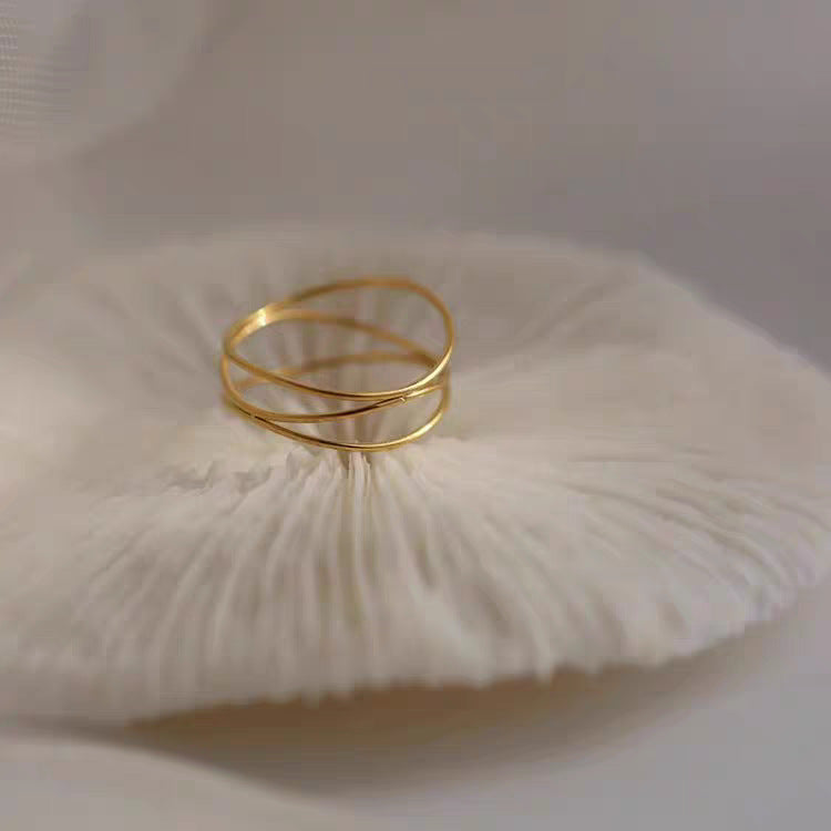 delicate ring with three layers