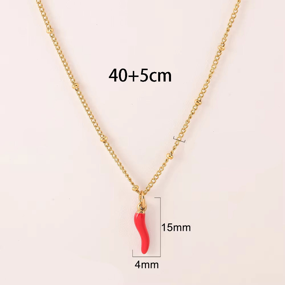 Colorful little chili pepper pendant