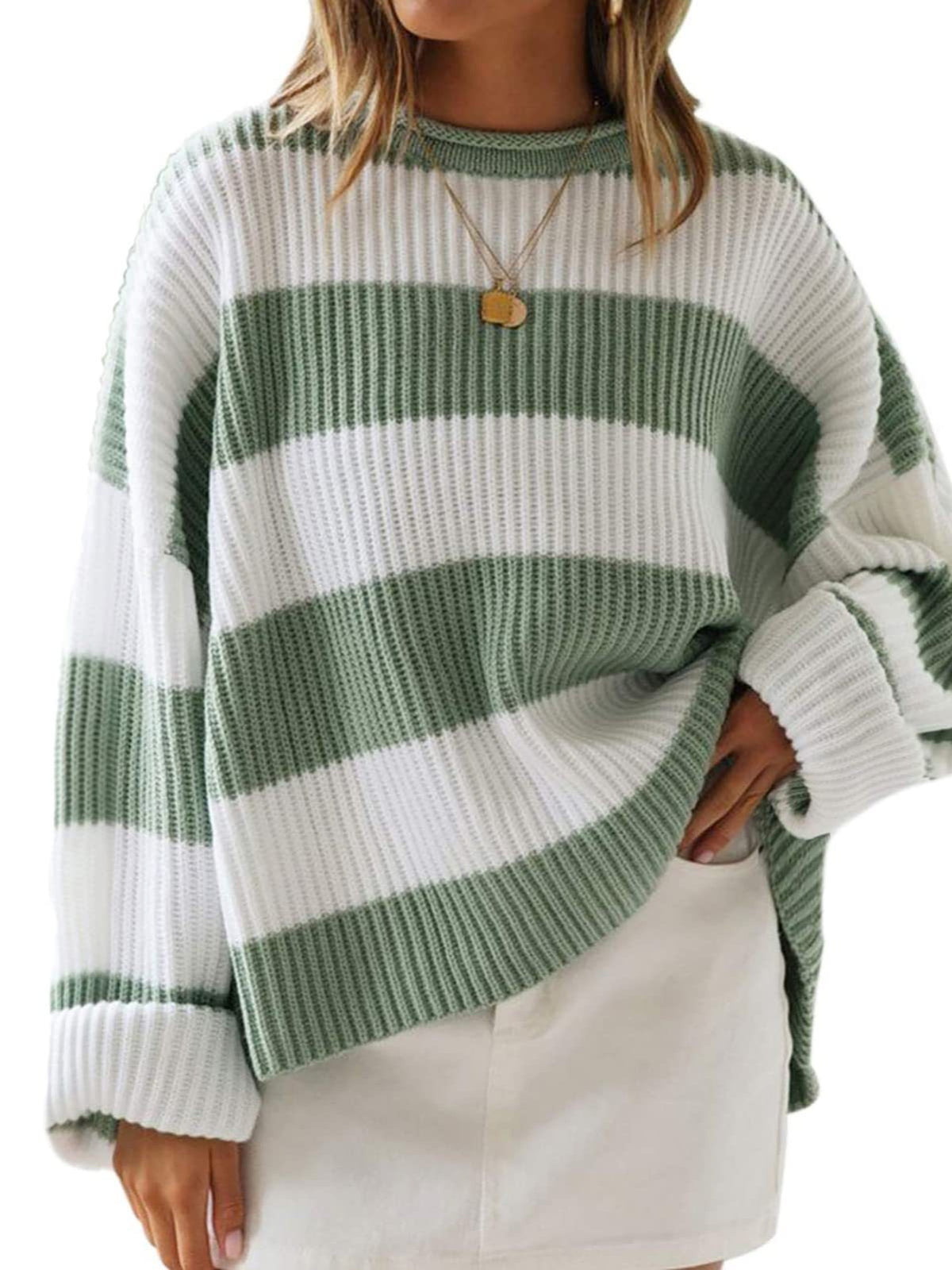 long-sleeved knitted sweater