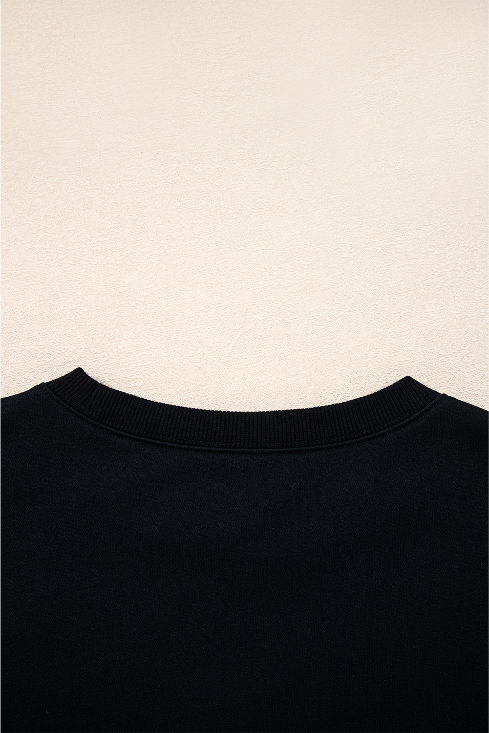 Navy Blue Preppy Striped Sleeve Loose Sweatshirt
