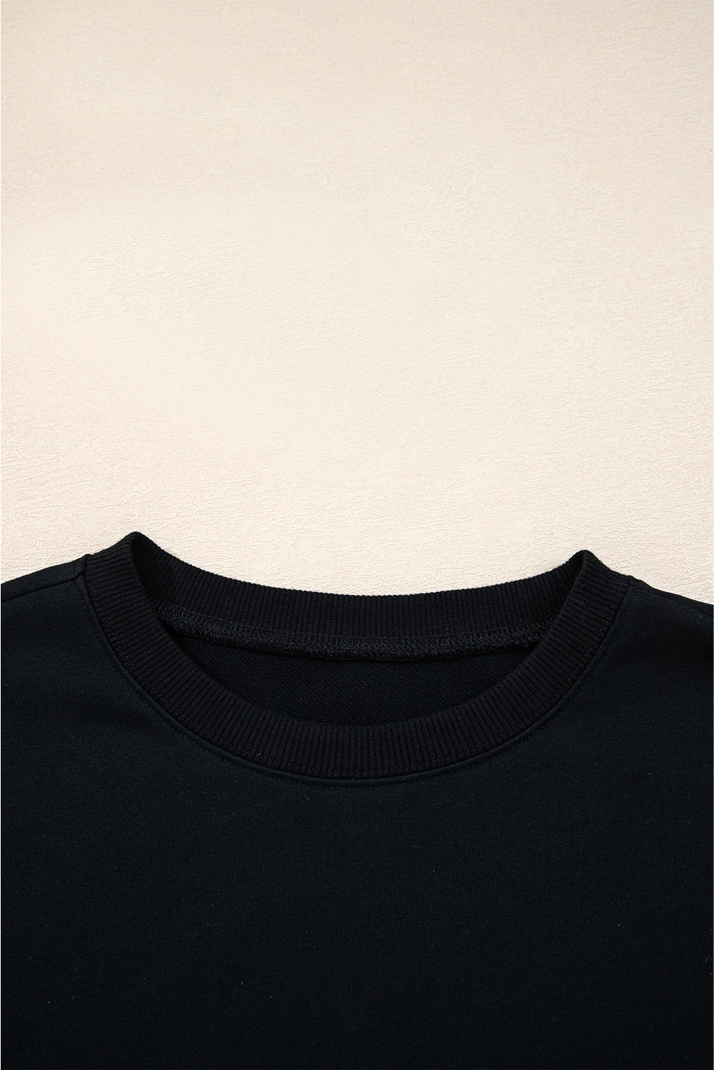 Navy Blue Preppy Striped Sleeve Loose Sweatshirt