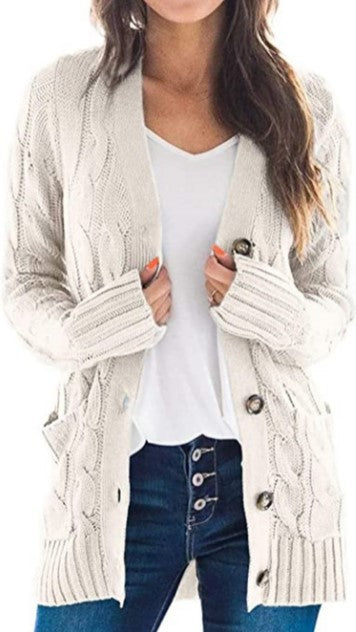 cable knit cardigan sweater