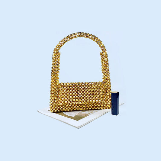 acrylic hand-beaded evening bag