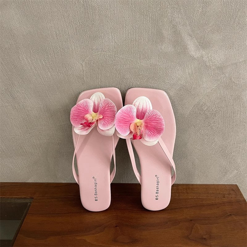 petal flip-flops