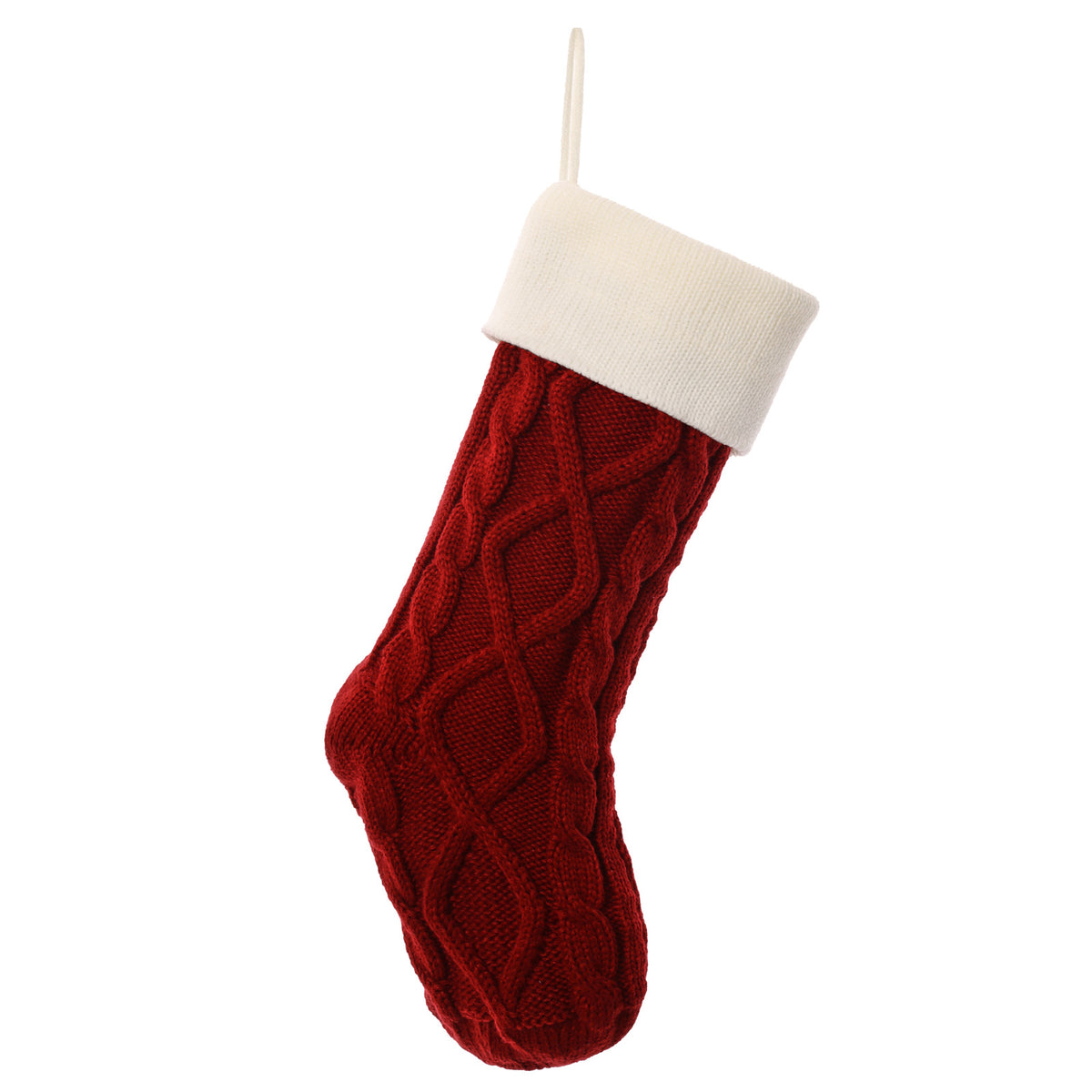 cable knit stocking,18 inches