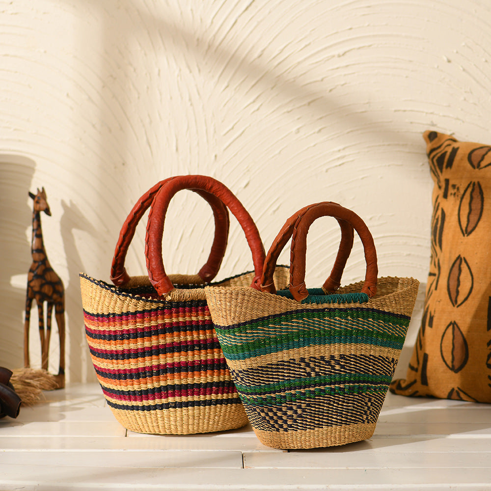 Imported Ghanaian elephant grass woven bag