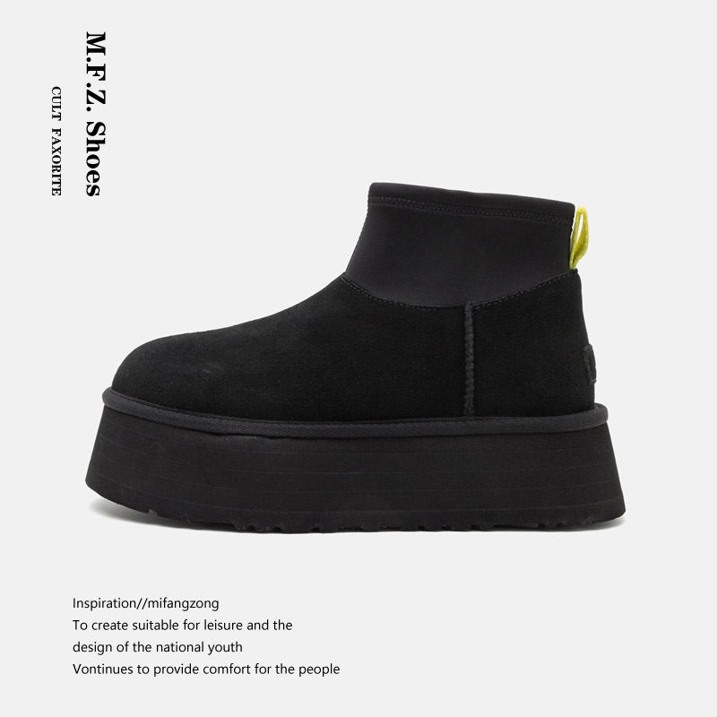 platform suede boot