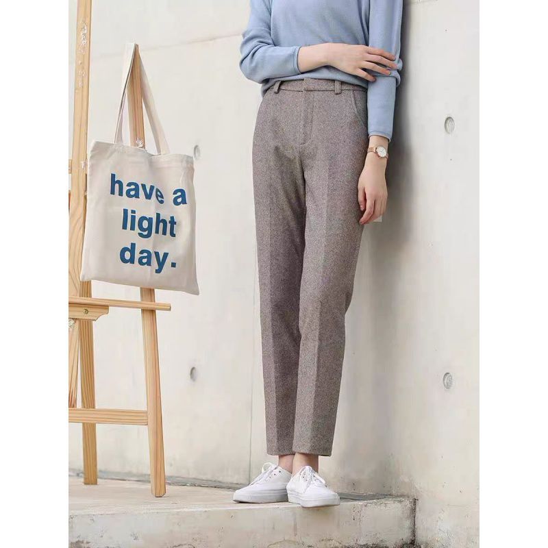Casual straight-leg pants